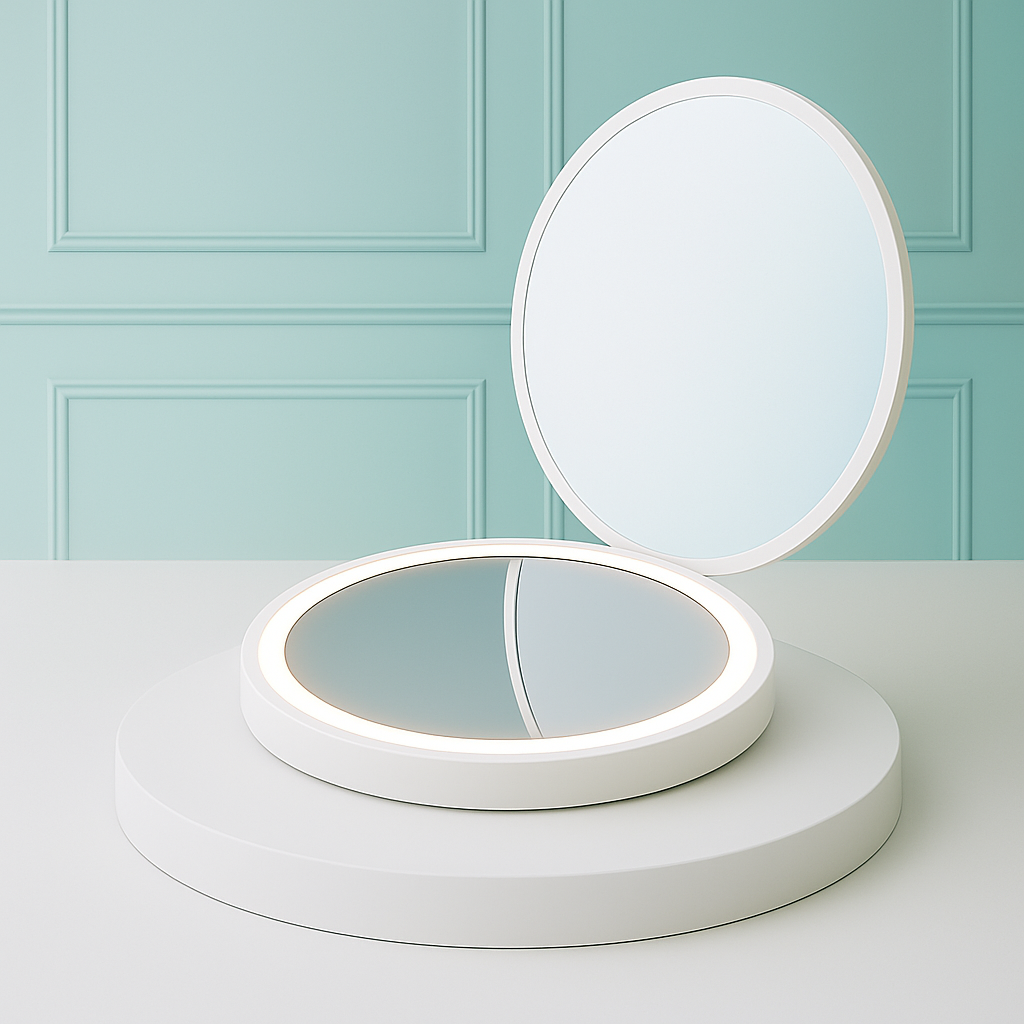 Sminkspegel med LED-ljus